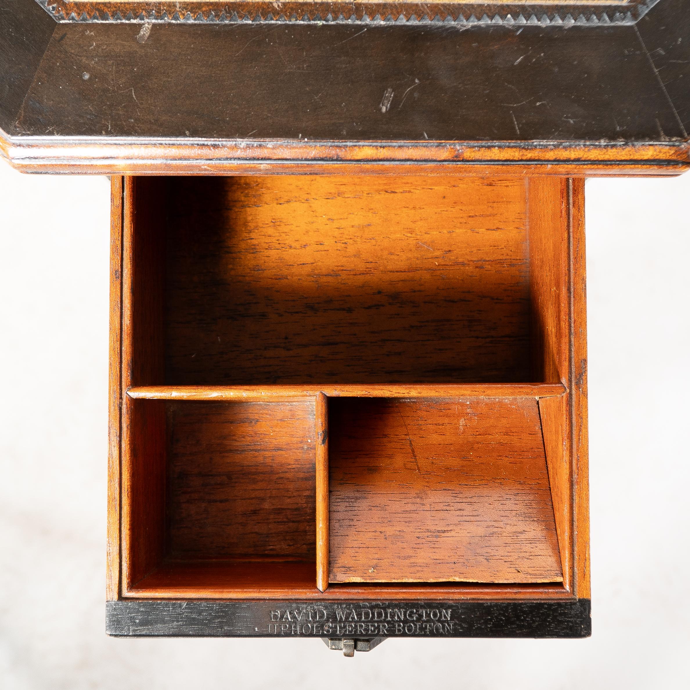 David Waddington. An Aesthetic Movement ebonized and parcel gilt writing desk For Sale 9