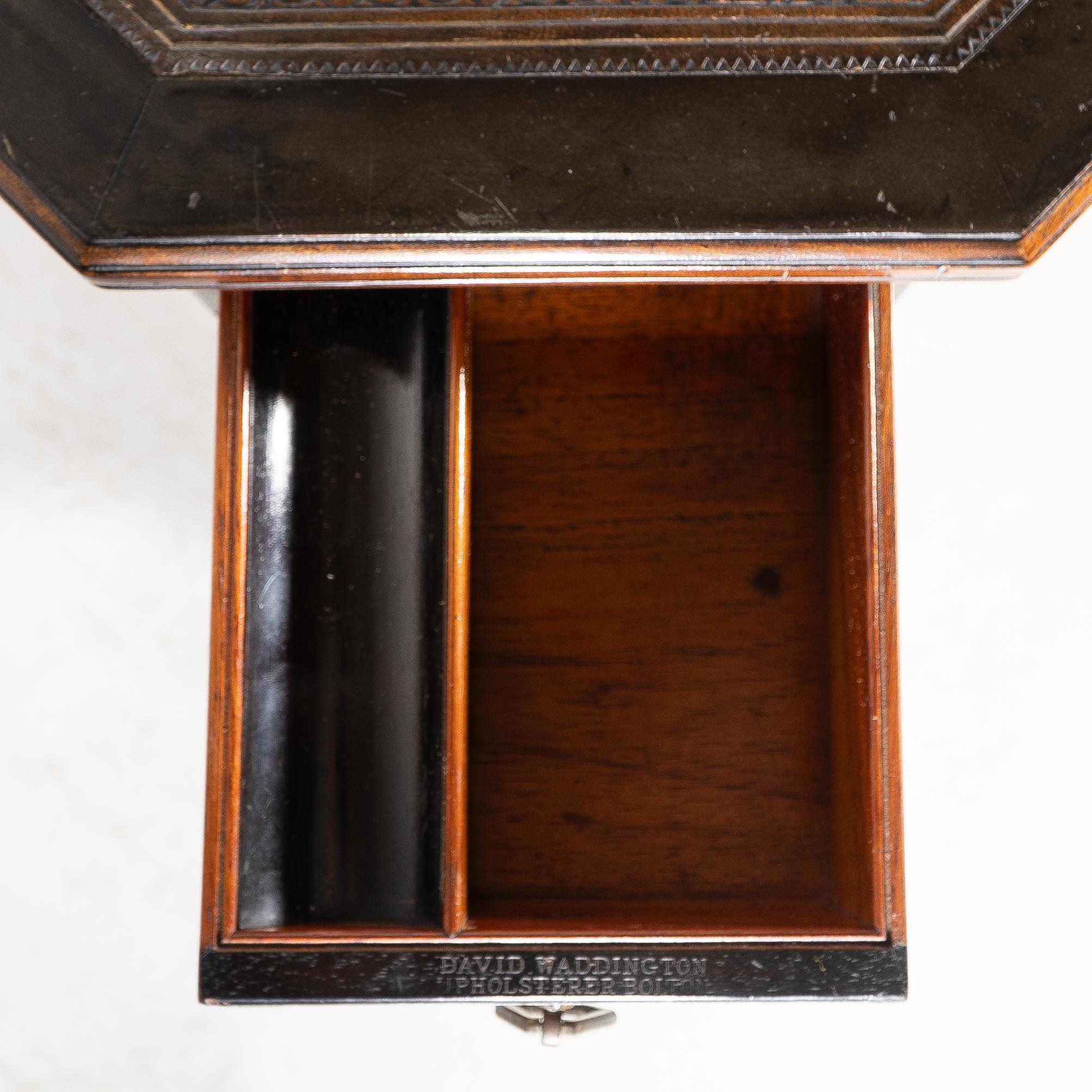 David Waddington. An Aesthetic Movement ebonized and parcel gilt writing desk For Sale 10