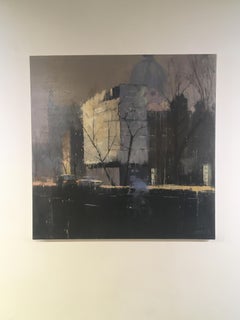 Brompton - contemporary London cityscape architecture oil painting