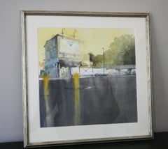 Disengaged - Contemporary Urban London Scene: Framed Watercolour on Paper