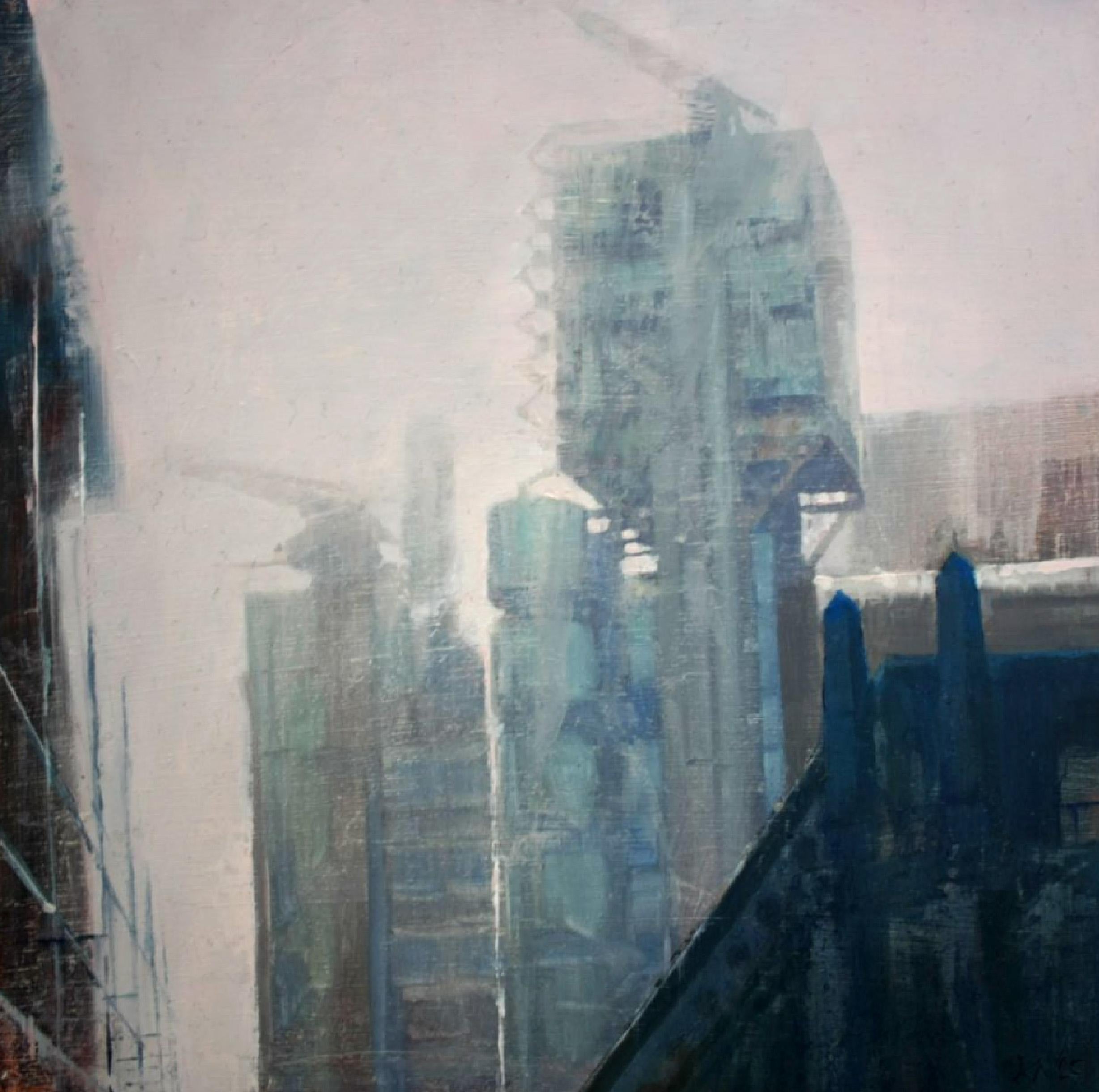 Landscape Painting di David Walker - Lloyds da Cornhill