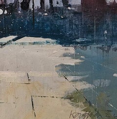 Northumbria Avenue Oil Painting, Modern Style, 30x30cm, Unframed