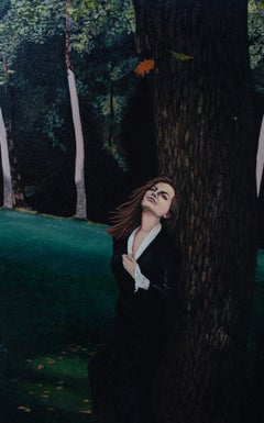 Gemälde „Frau im Wald“ von David Wallace