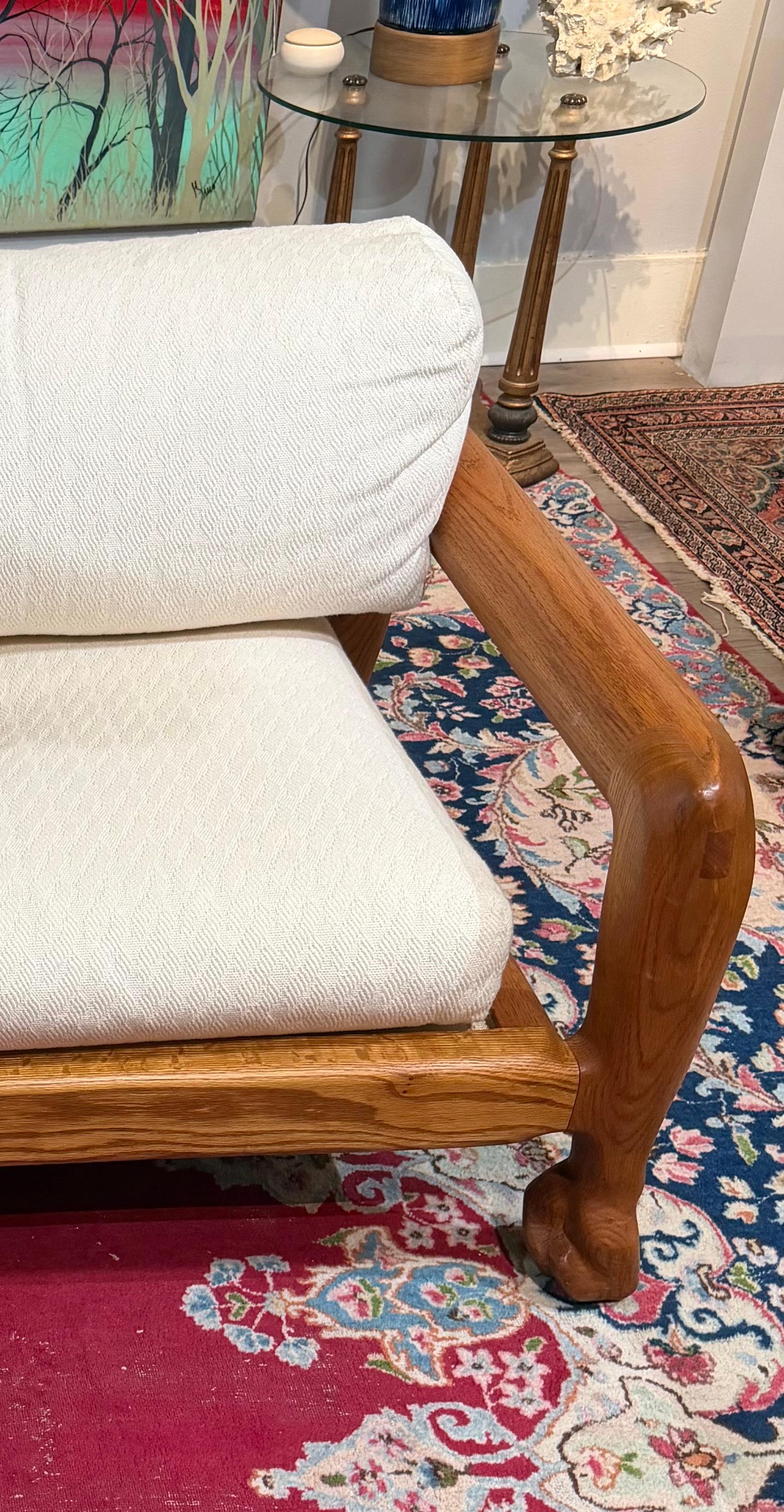 Sculpté à la main David Warner (apprenti /menuisier pour Wendell Castle) sièges d'amour OAK c.1970s en vente