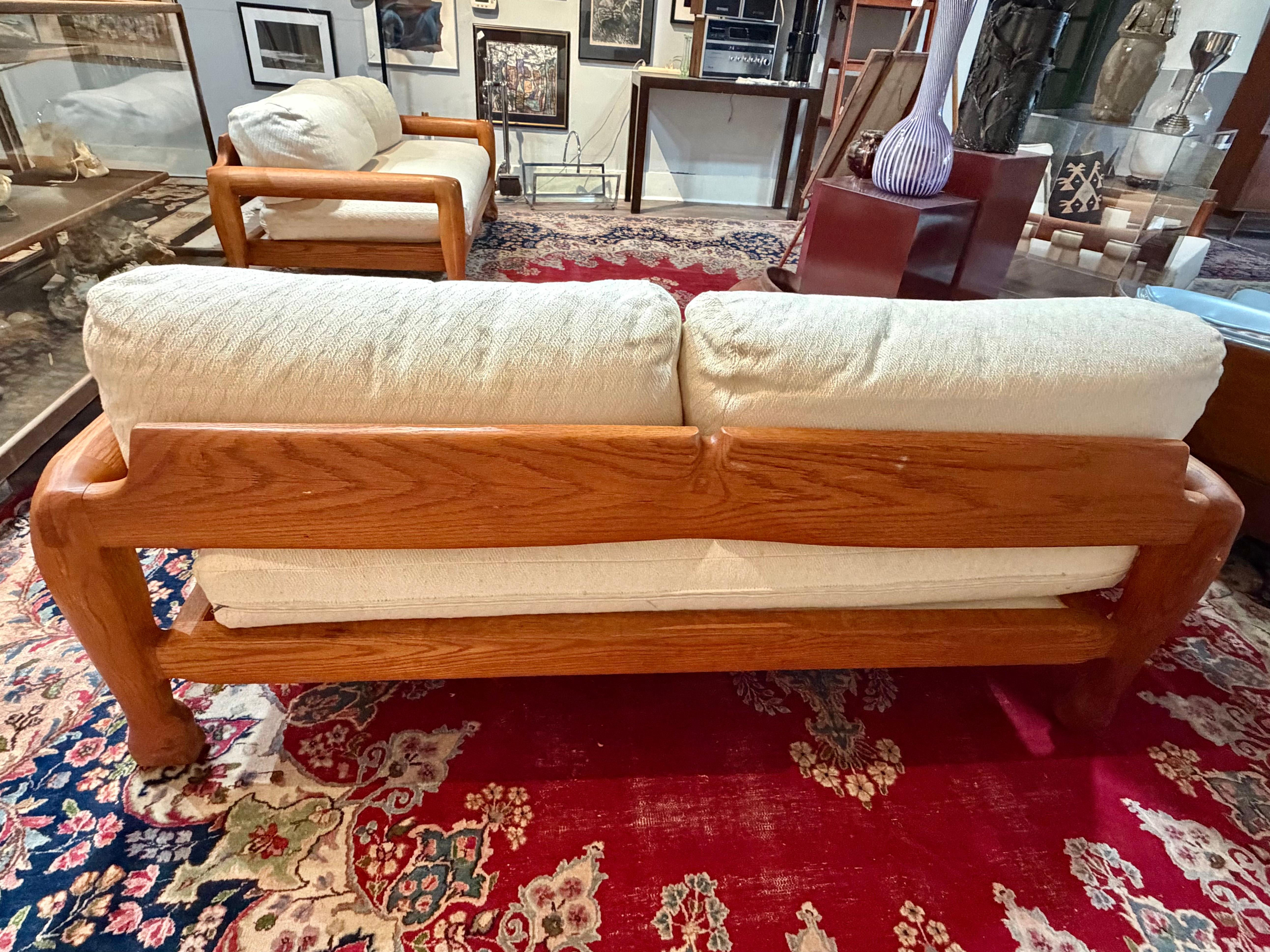 David Warner (apprenti /menuisier pour Wendell Castle) sièges d'amour OAK c.1970s Bon état - En vente à Buffalo, NY