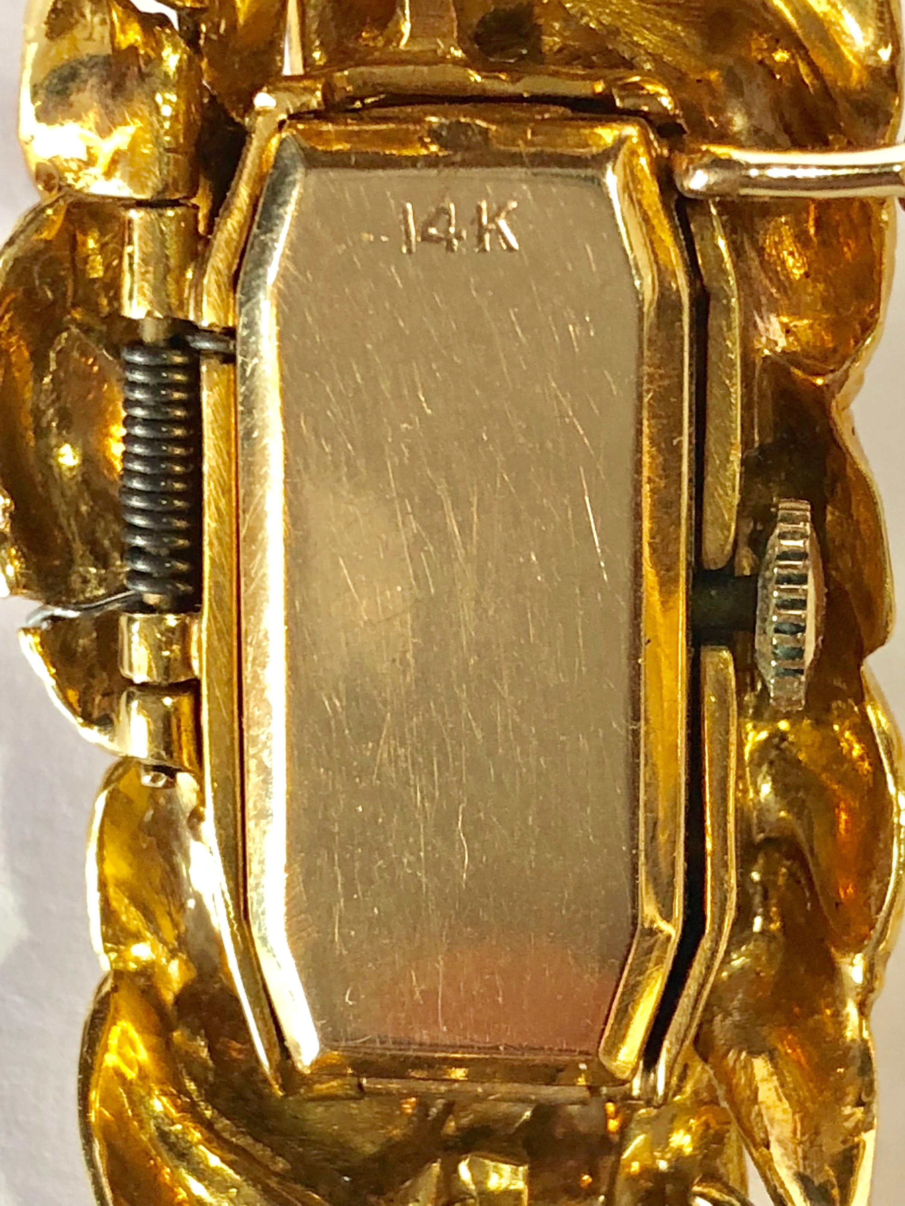 Mid-20th Century David Webb 18-Karat Gold Weave Watch Bracelet