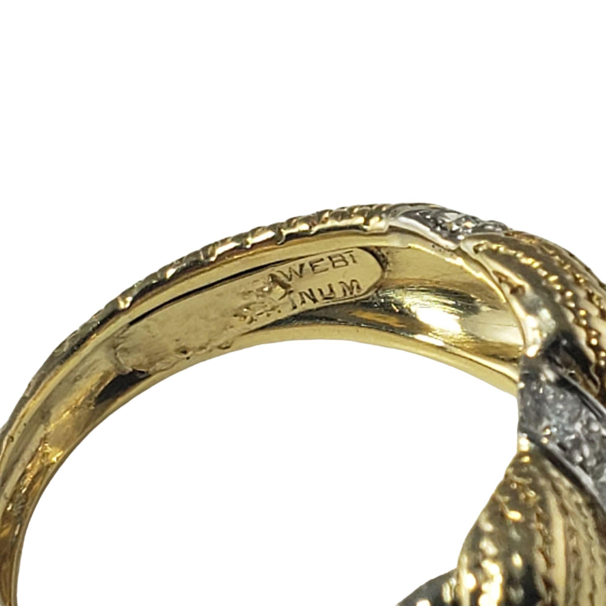 David Webb 18 Karat Yellow Gold and Diamond Ring Size 5.5 For Sale 4