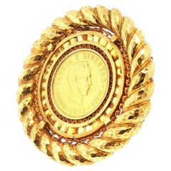 Broche de David Webb, de oro amarillo de 18 quilates, 1,8 x 0,2 pulgadas, 42,07 gramos