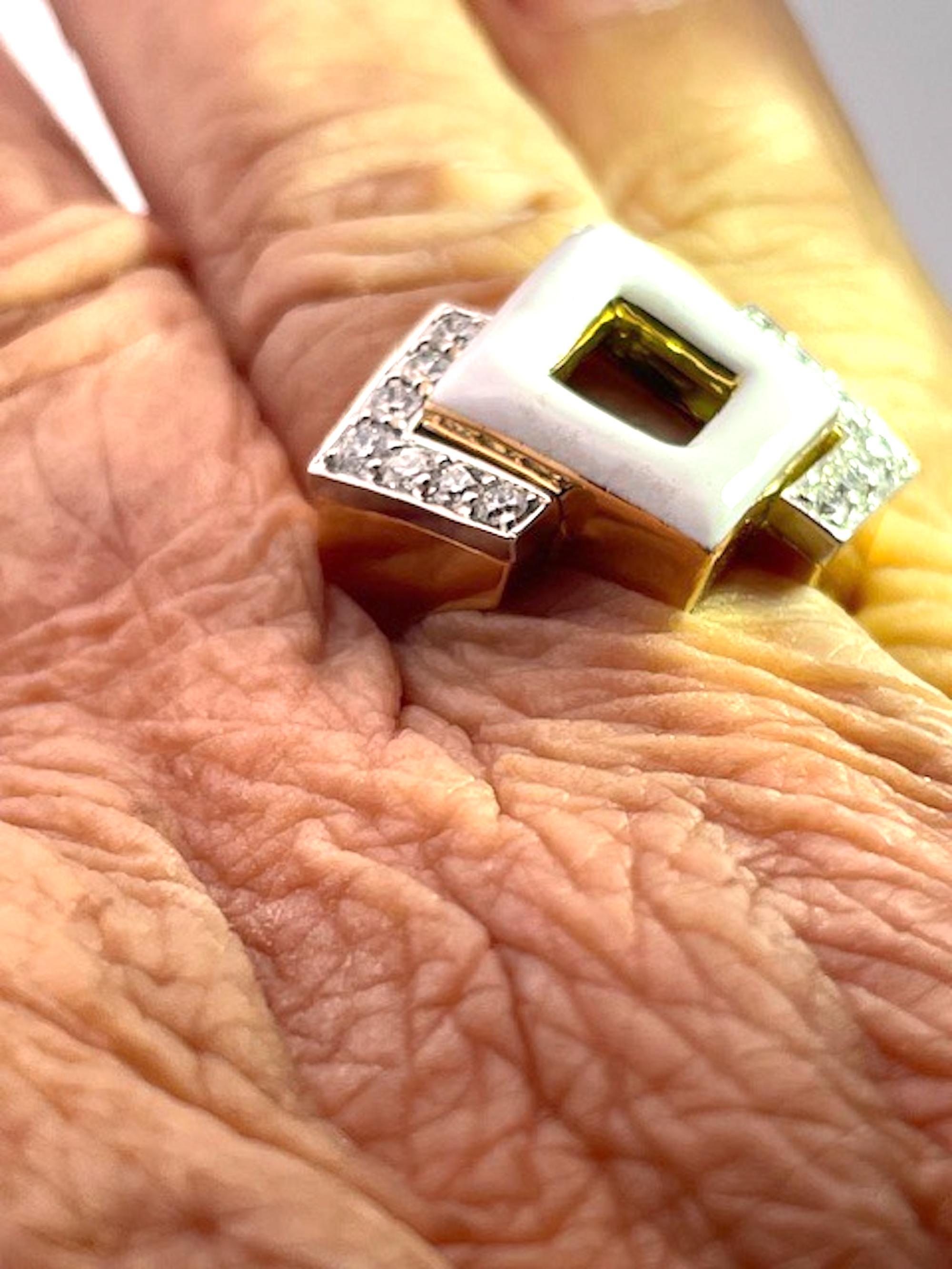 David Webb 18K Enamel Ring in vendita 1