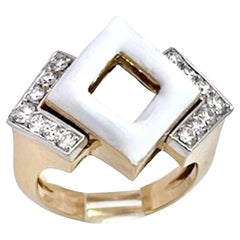 David Webb 18K Enamel Ring