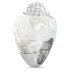 David Webb 18K Gold and Platinum 1.20ct Diamond Cocktail Ring DW23-020426