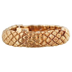 David Webb 18k Gold Bracelet with Watch