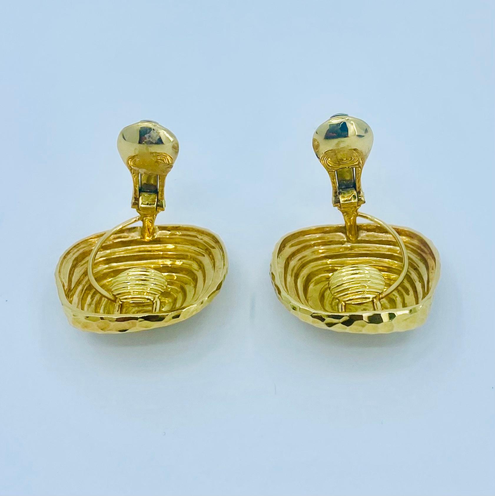 David Webb 18k Gold Clip-On Earrings  For Sale 4