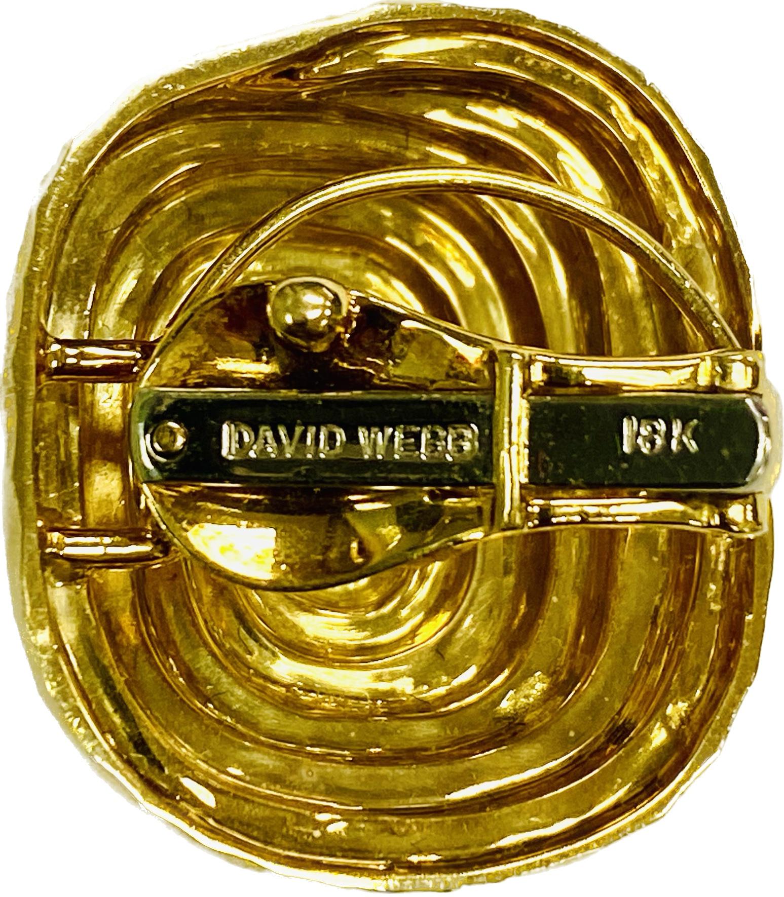 David Webb 18k Gold Clip-On Earrings  For Sale 5