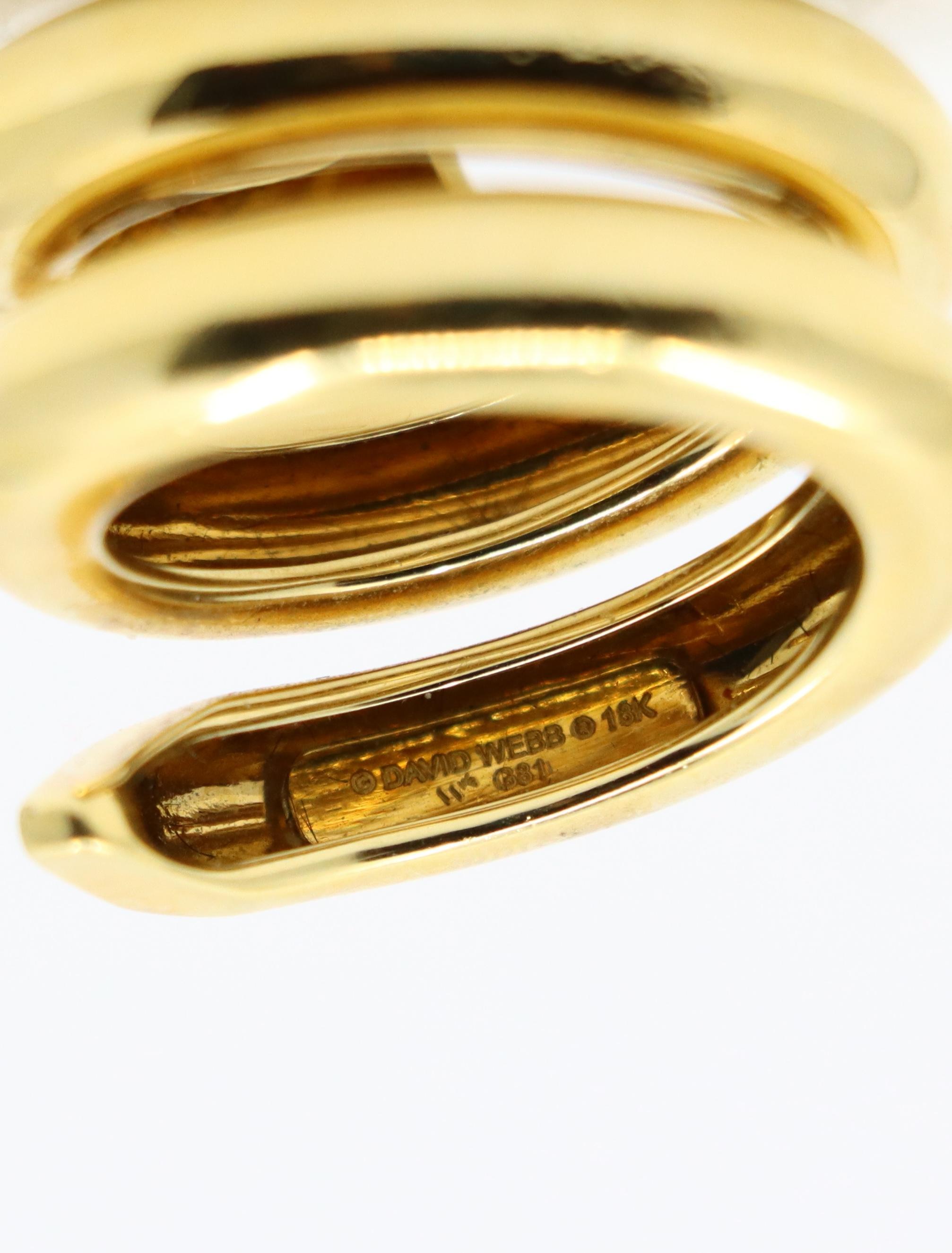 David Webb 18K Gold Nail Ring 6