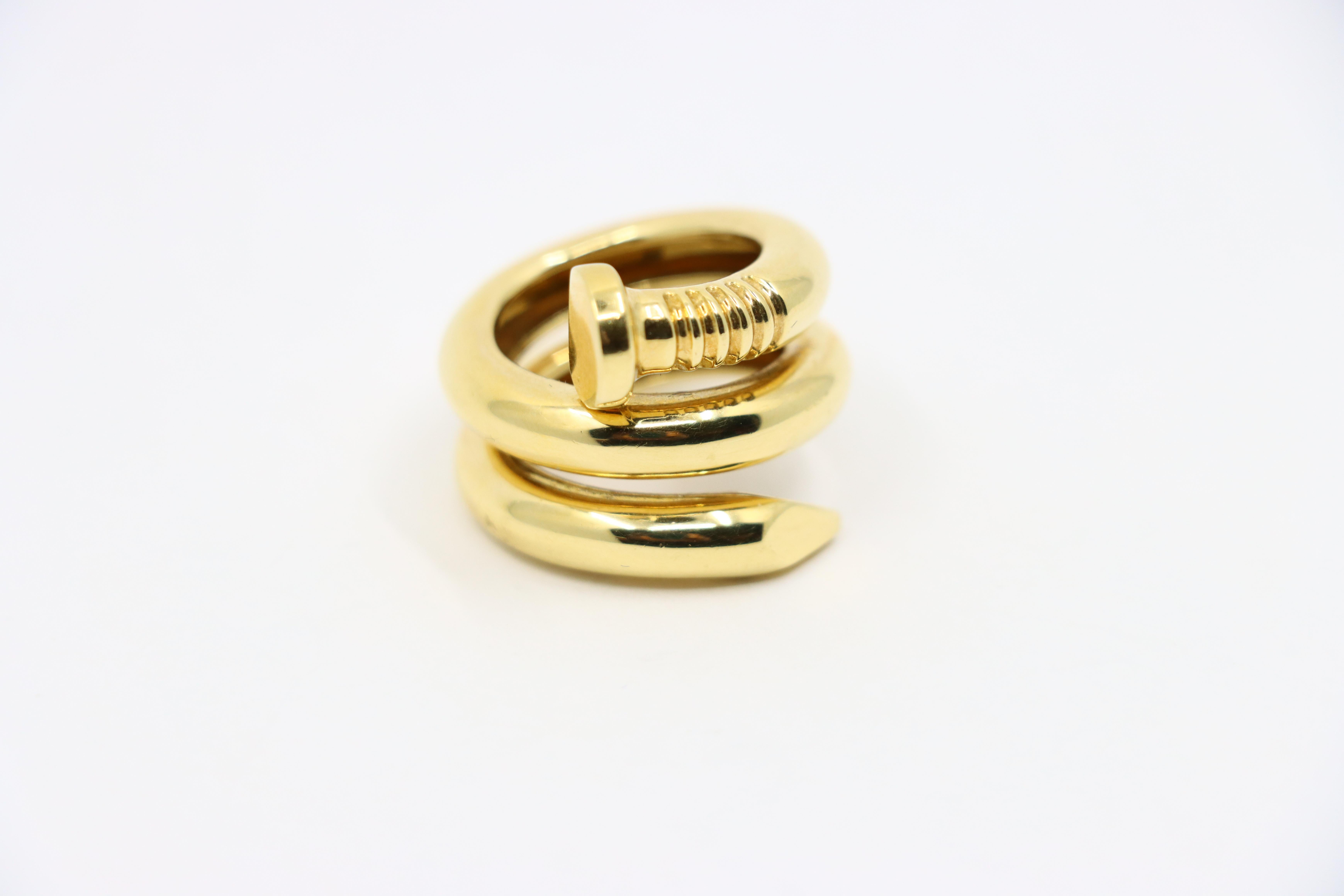 Women's or Men's David Webb 18K Gold Nail Ring