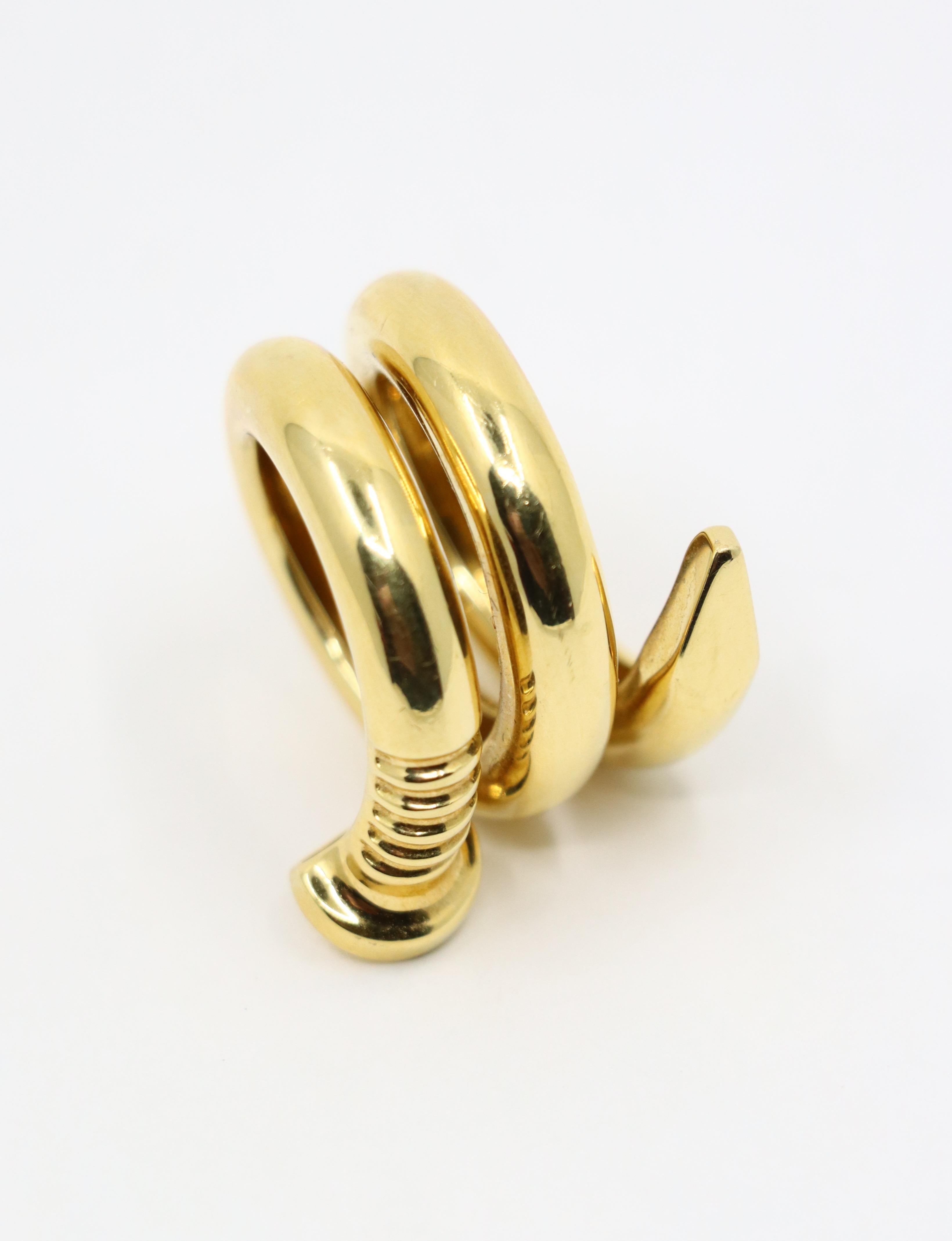 David Webb 18K Gold Nail Ring 1
