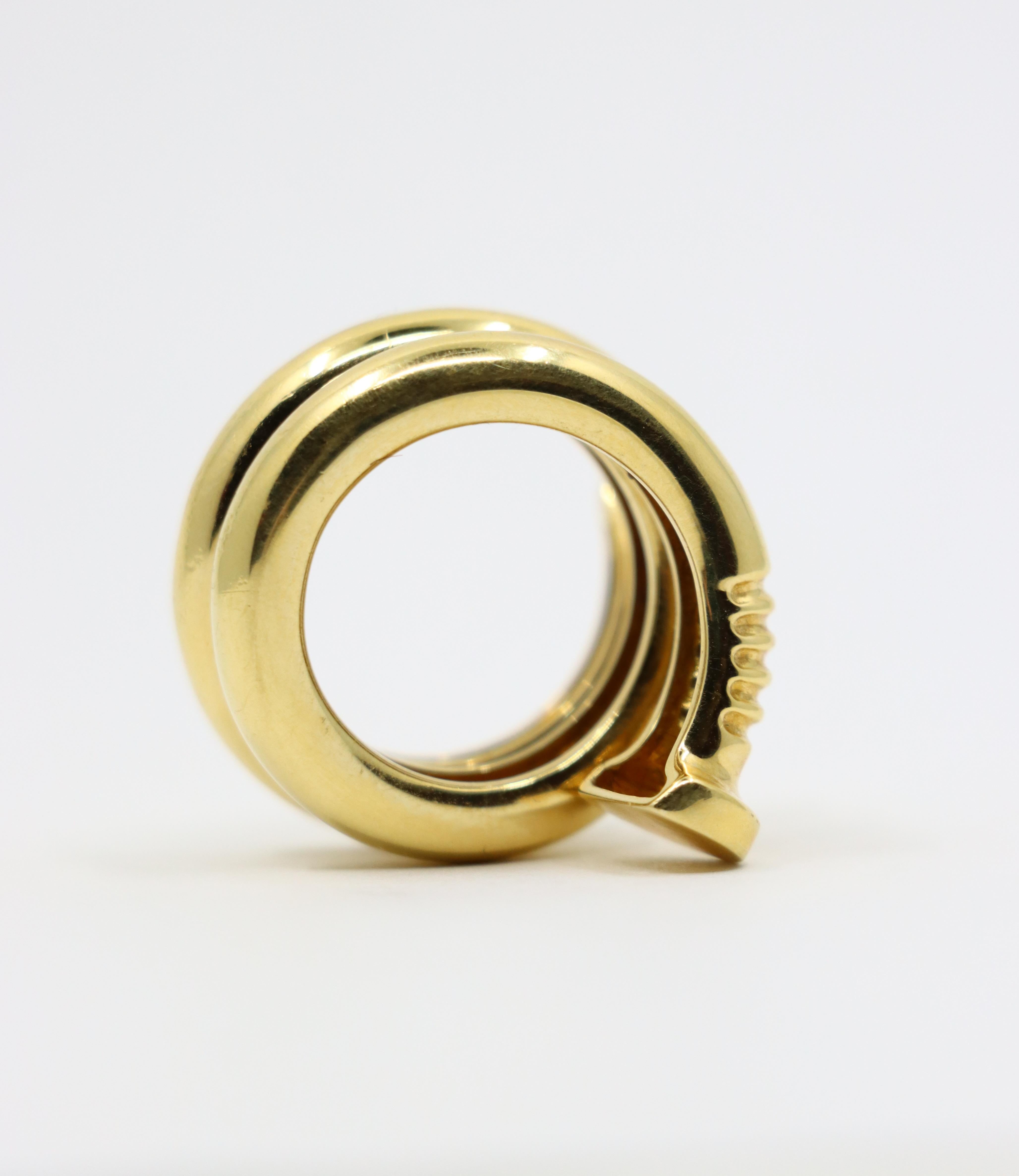 David Webb 18K Gold Nail Ring 2