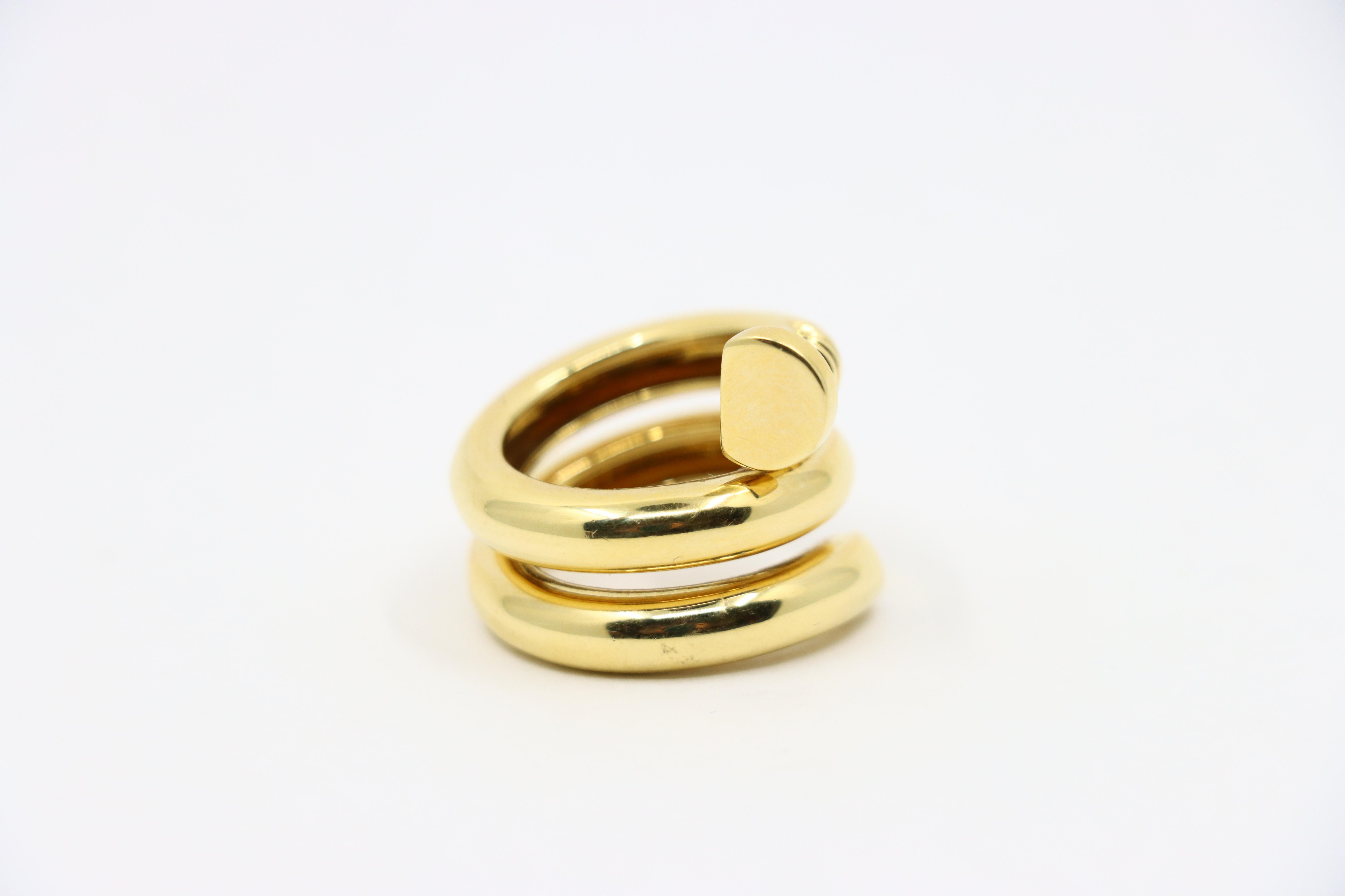 David Webb 18K Gold Nail Ring 3