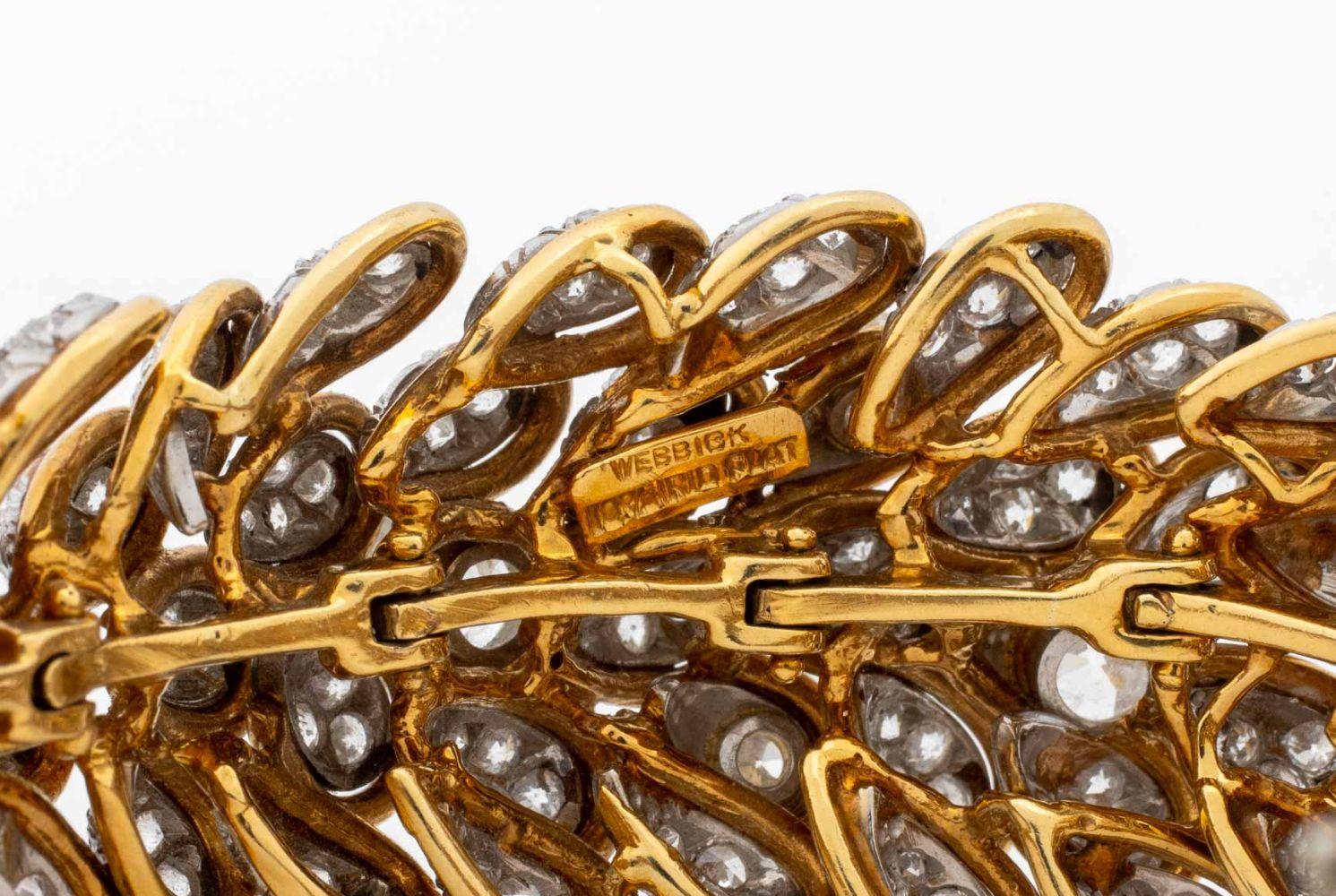 David Webb, bracciale in oro 18 carati e platino con diamanti in vendita 4