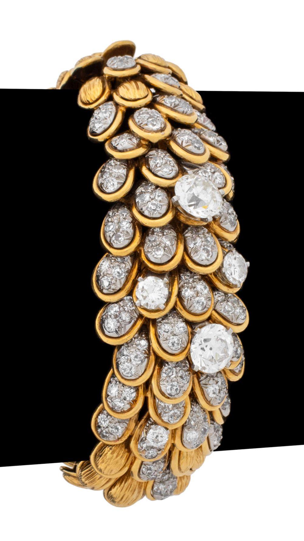 David Webb, bracciale in oro 18 carati e platino con diamanti in vendita 5