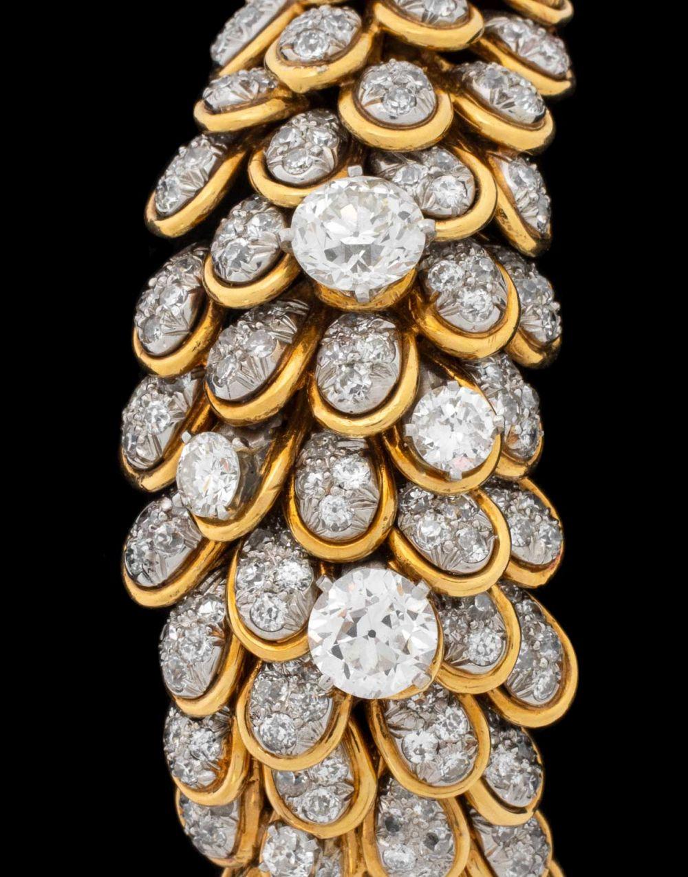 David Webb, bracciale in oro 18 carati e platino con diamanti in vendita 6