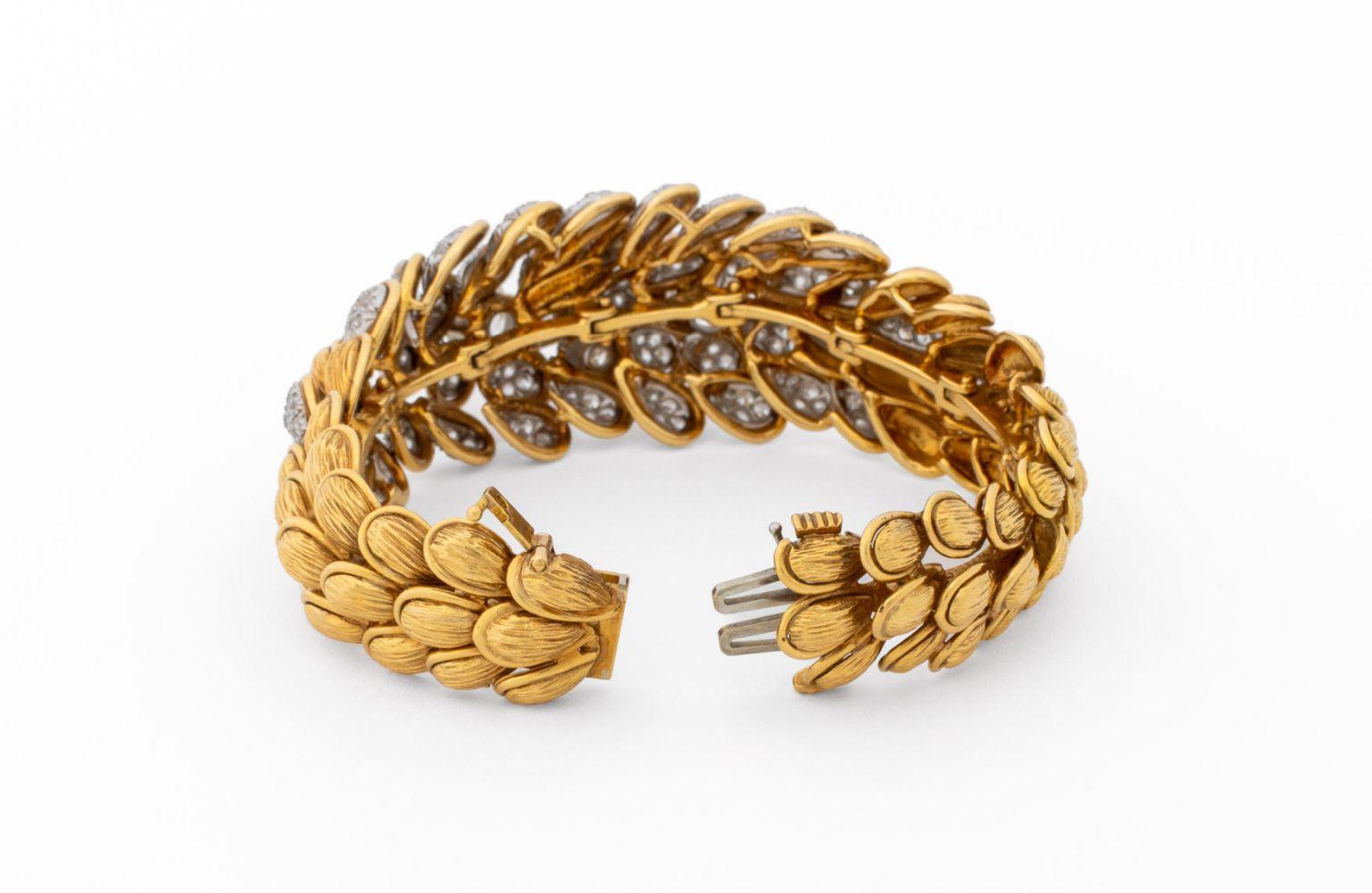 David Webb, bracciale in oro 18 carati e platino con diamanti in vendita 3