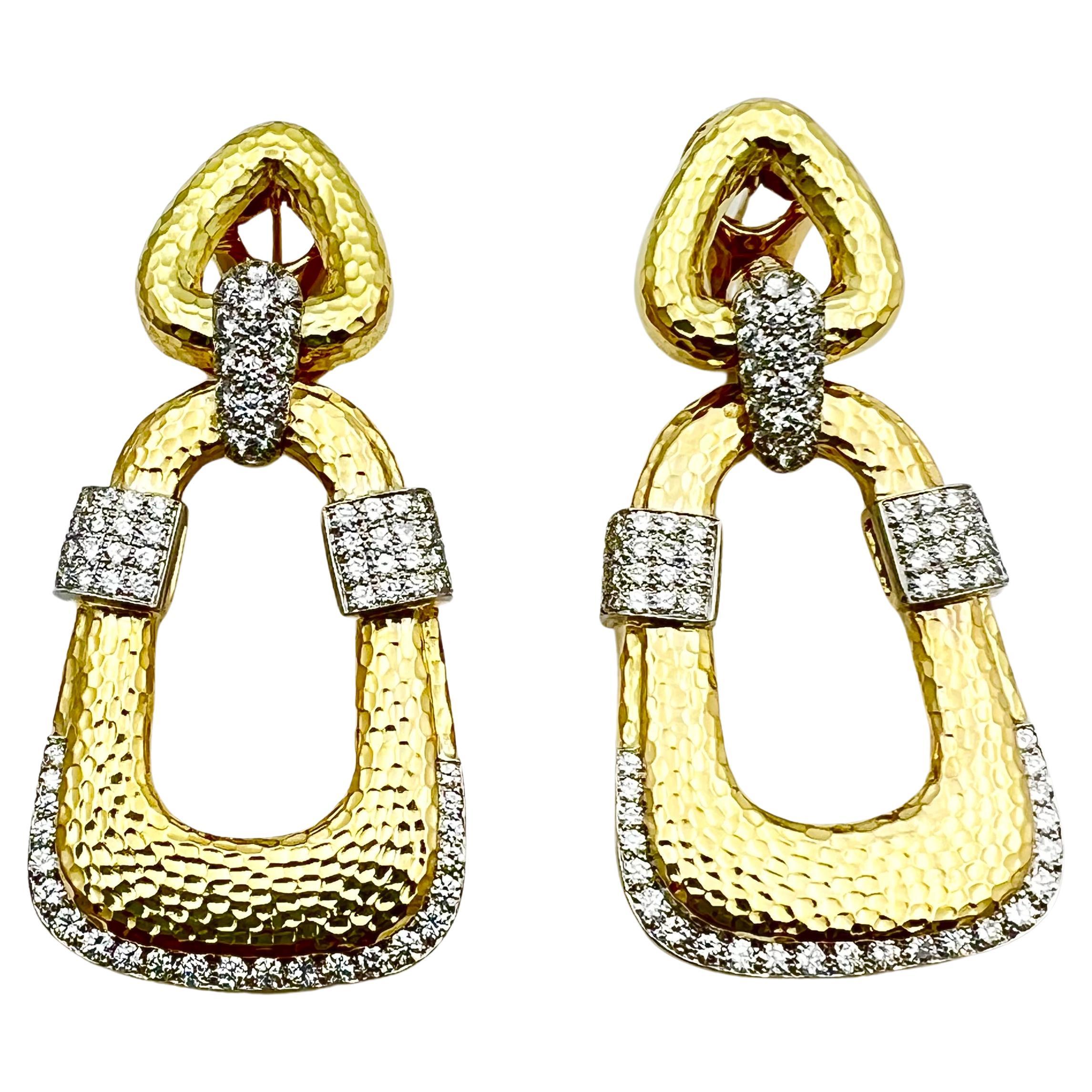 David Webb Doorknocker Earrings