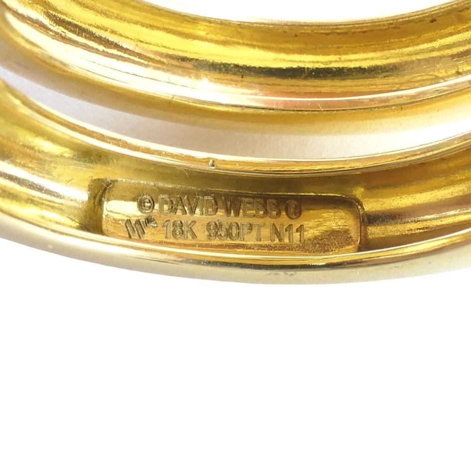 David Webb 18k Gold Platinum Diamond Nail Ring 5