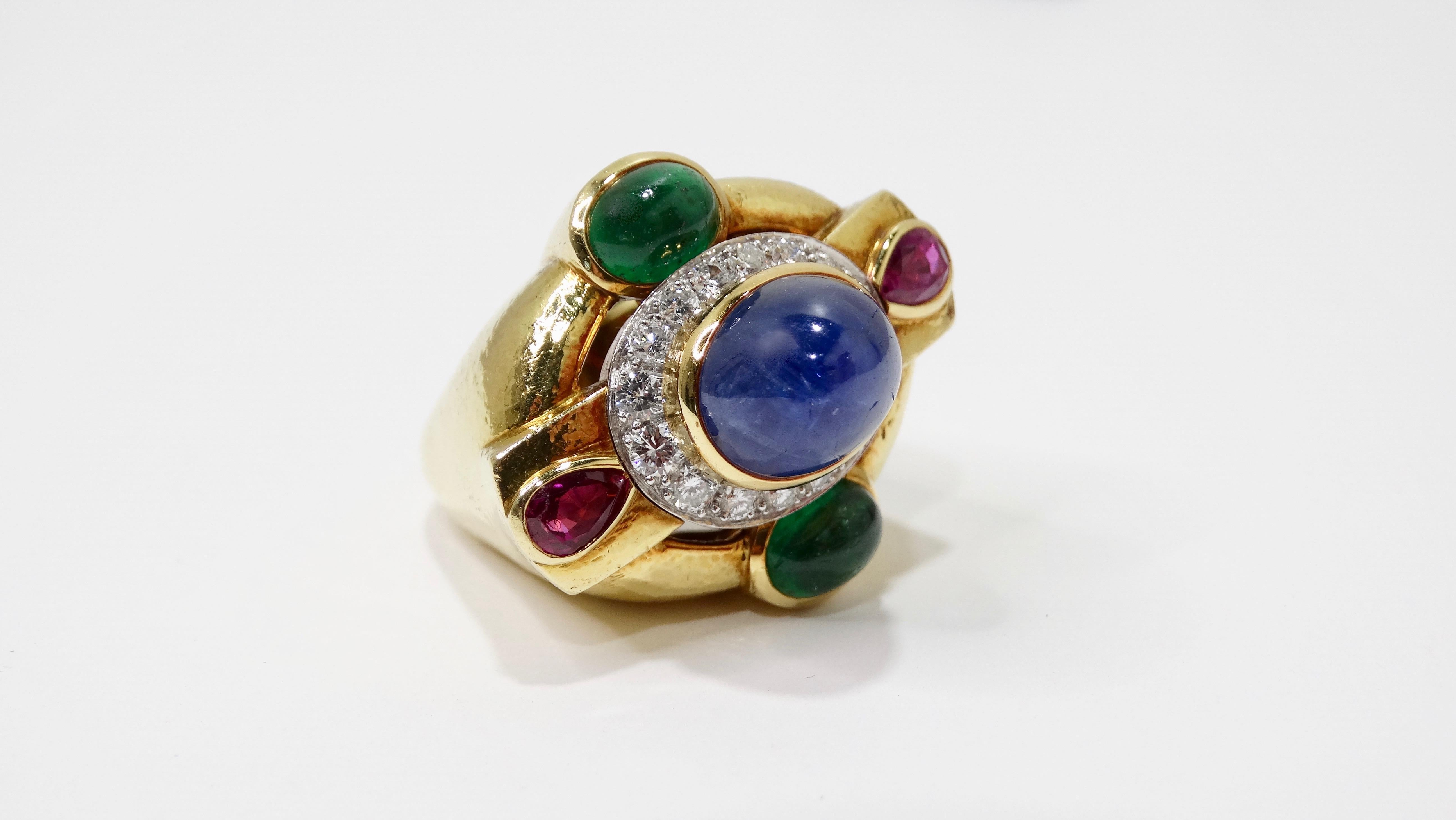 David Webb Sapphire Ring  For Sale 4