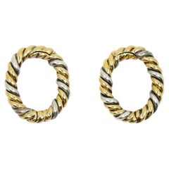 David Webb 18K Gold & Sterling "Around the Cuff" Cufflink