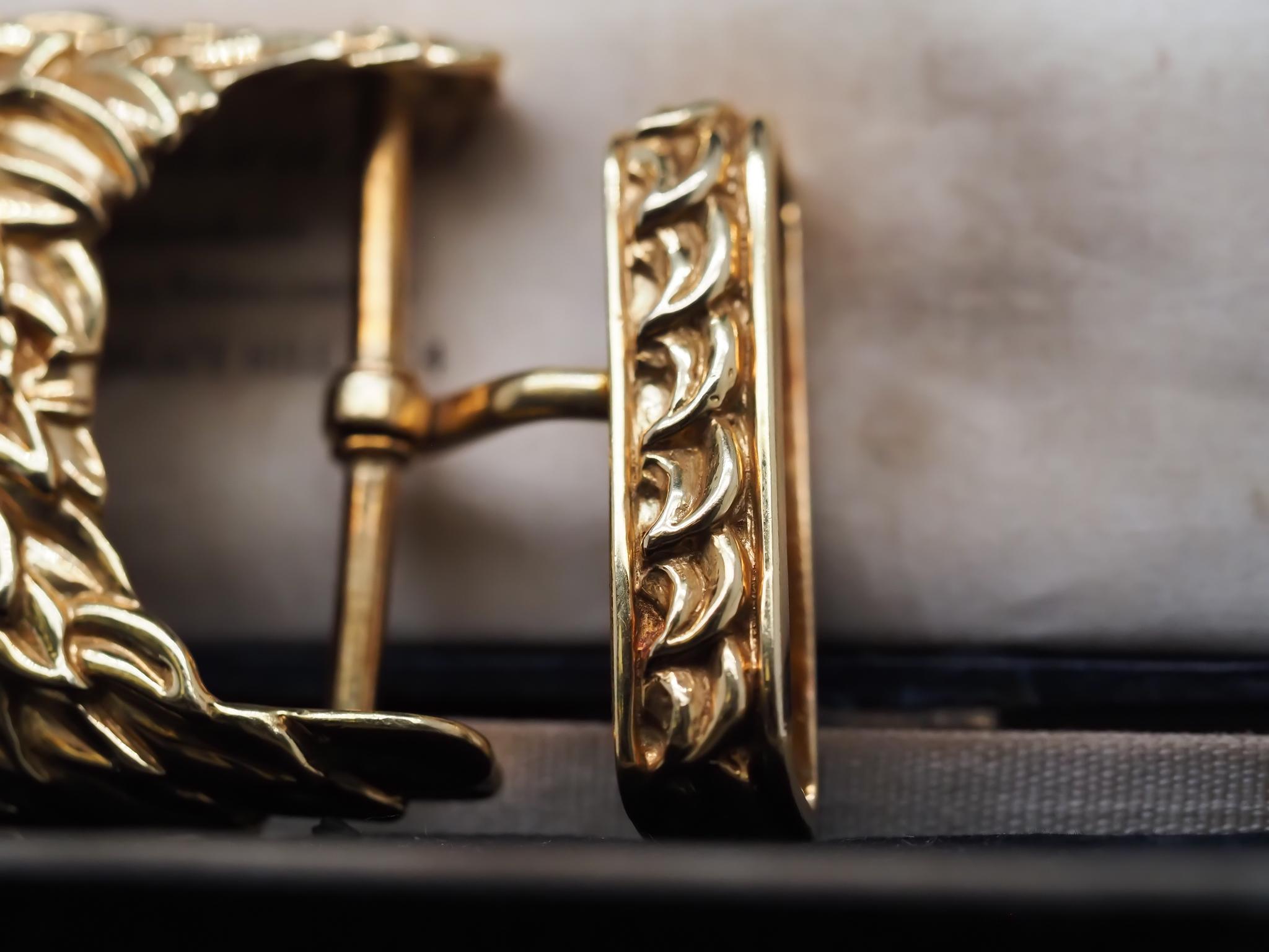 David Webb, boucle de ceinture lion en or jaune 18 carats en vente 3