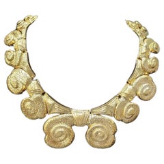 David Webb Collana Choker Bib in oro 18k Vintage Circa 1980
