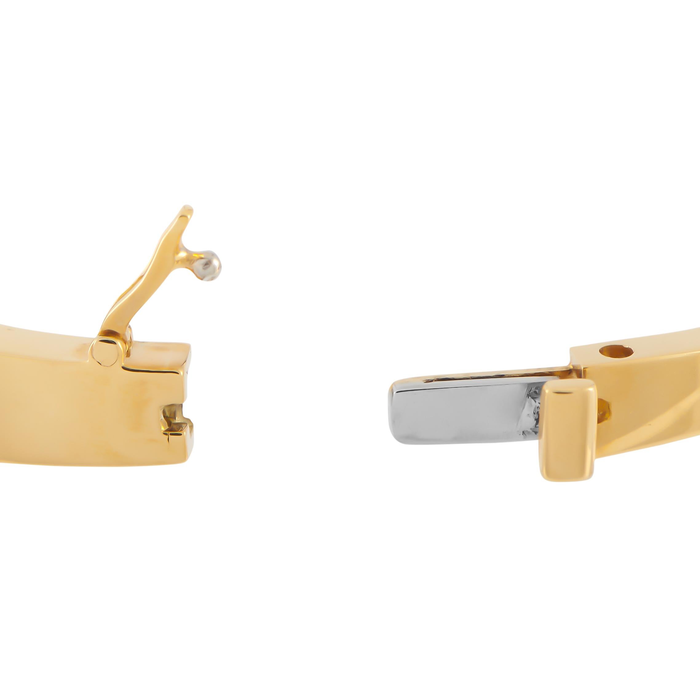 David Webb Armband aus 18 Karat Gelbgold mit 0,26 Karat Diamanten und Emaille (Rundschliff)