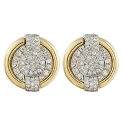 David Webb 18K Yellow Gold 3.80ct Diamond Earrings DV06-102825