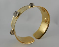 David Webb 18k Yellow Gold and Rock Crystal 'Headlight' Collar