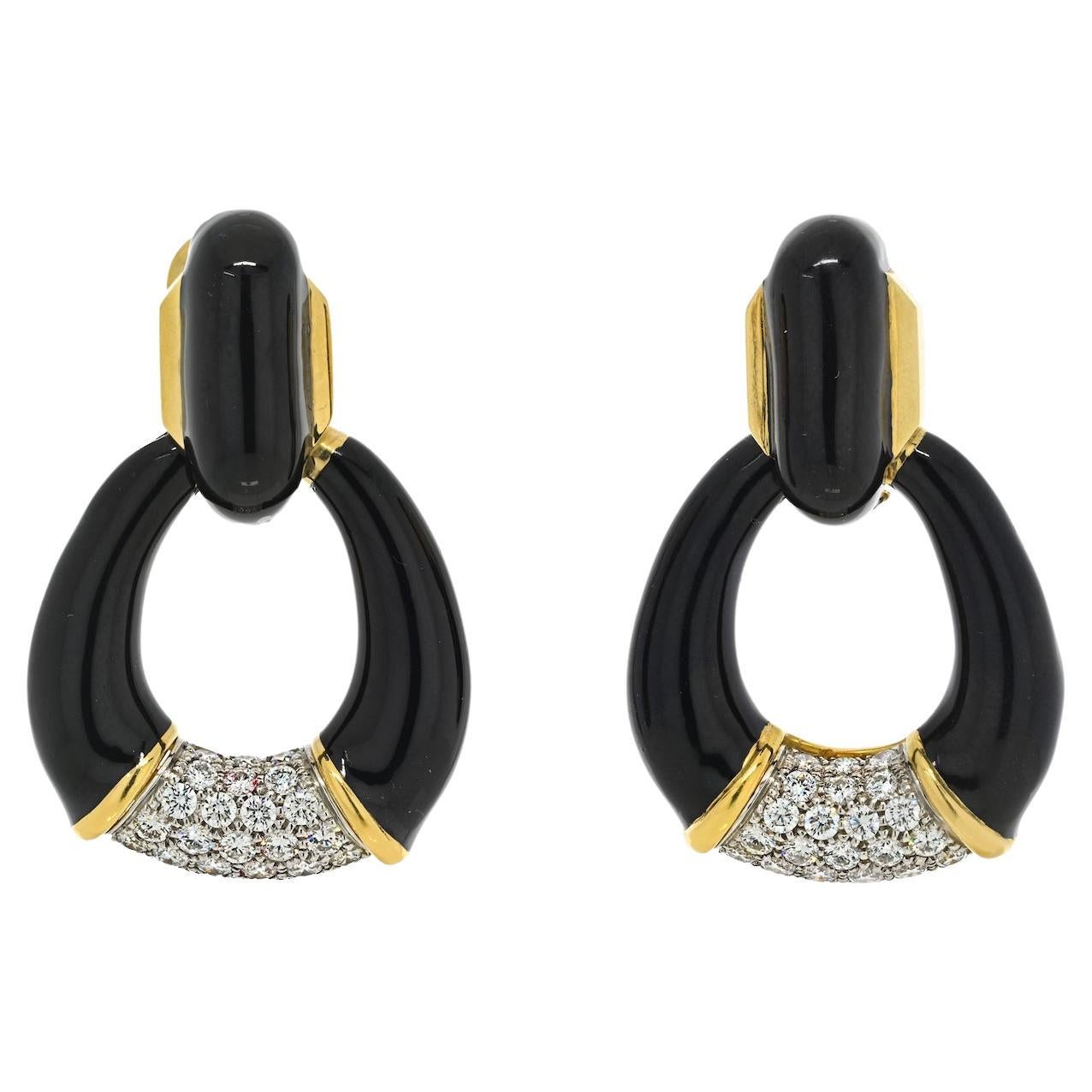 David Webb Doorknocker Earrings