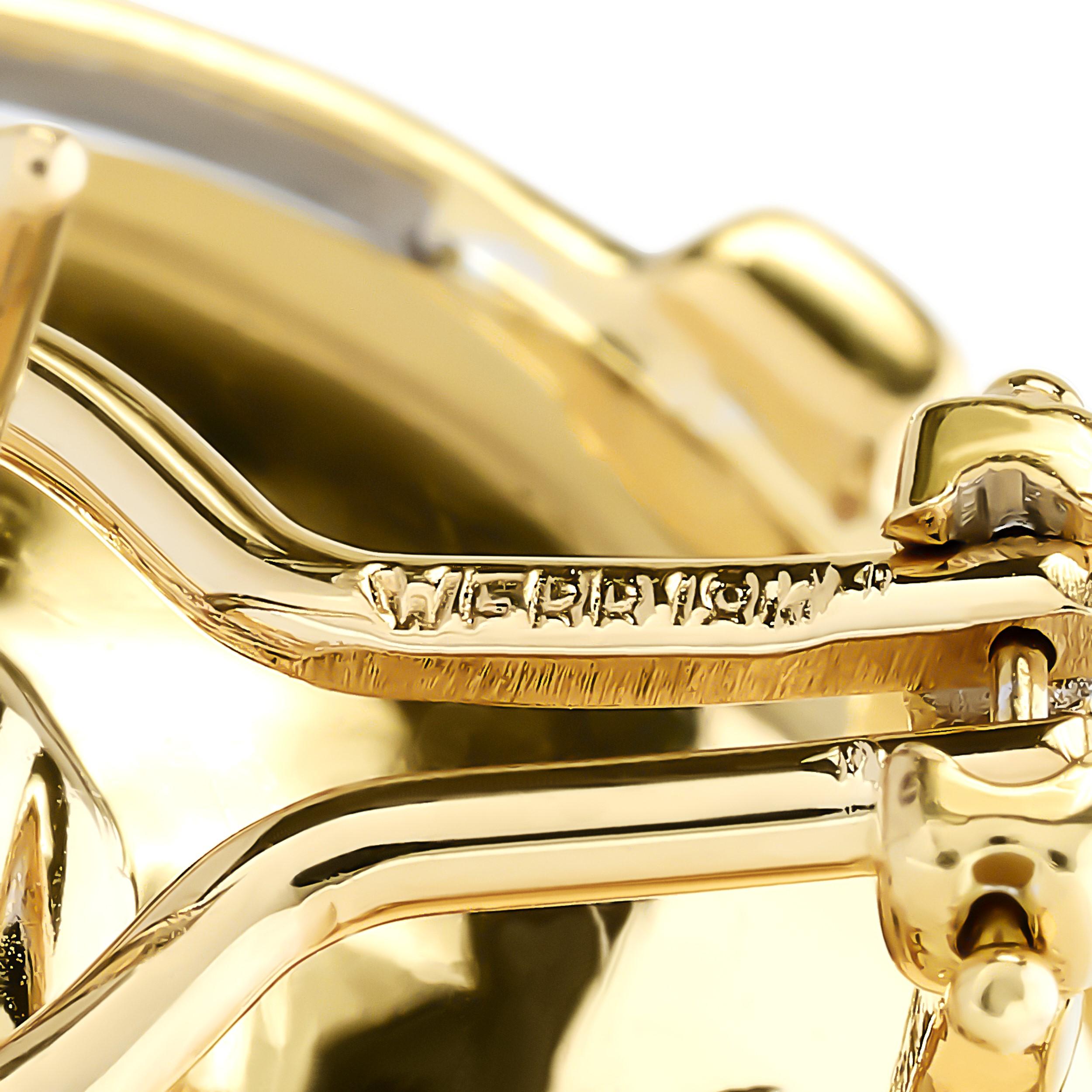 David Webb 18 Karat Gelbgold Geschnitzter Bergkristall-Ohrring und Halskette Set 2