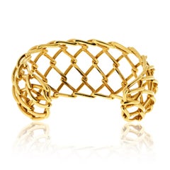 David Webb, manchette cage en or jaune 18 carats