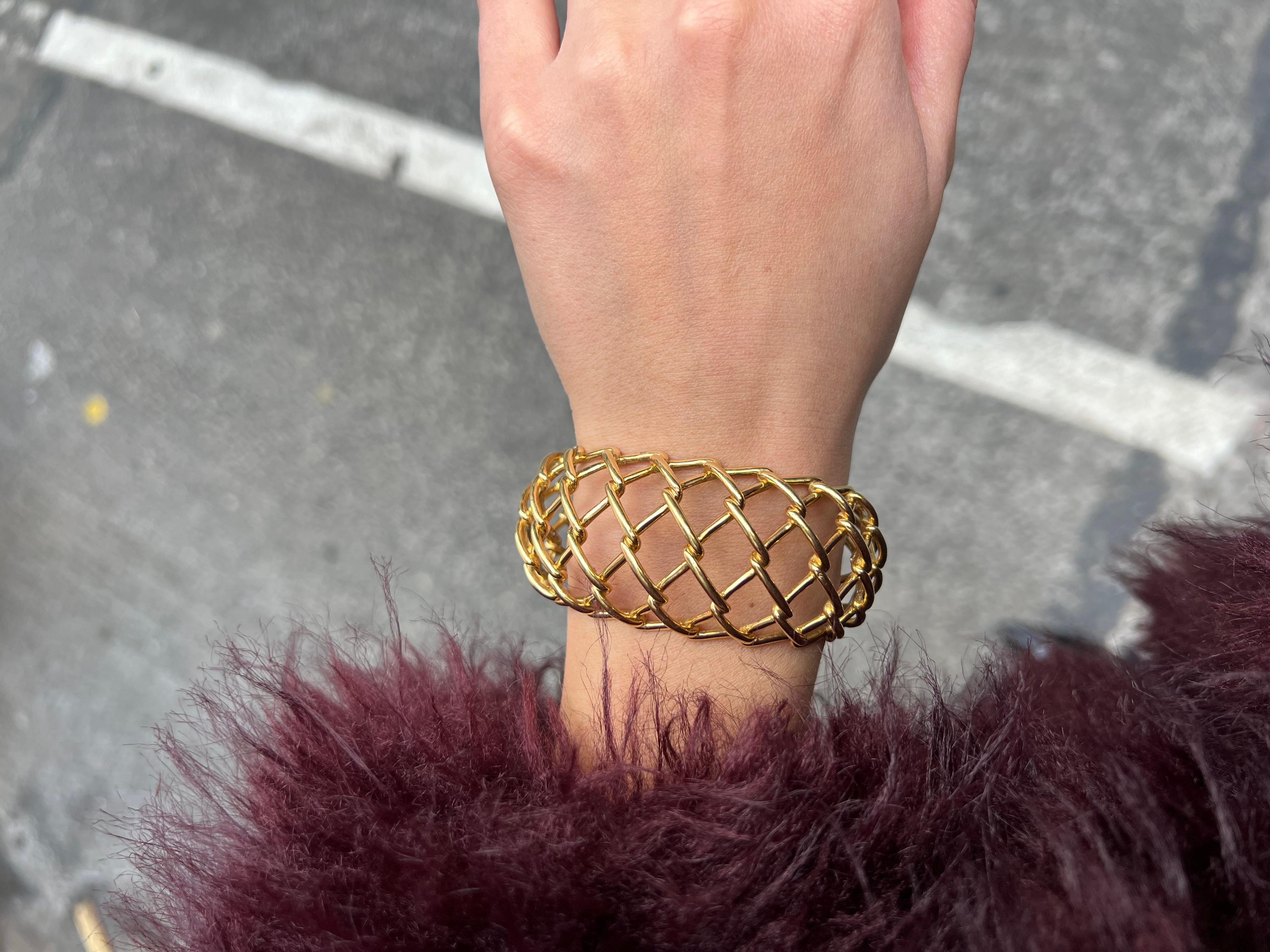 David Webb, manchette cage en or jaune 18 carats en vente 1