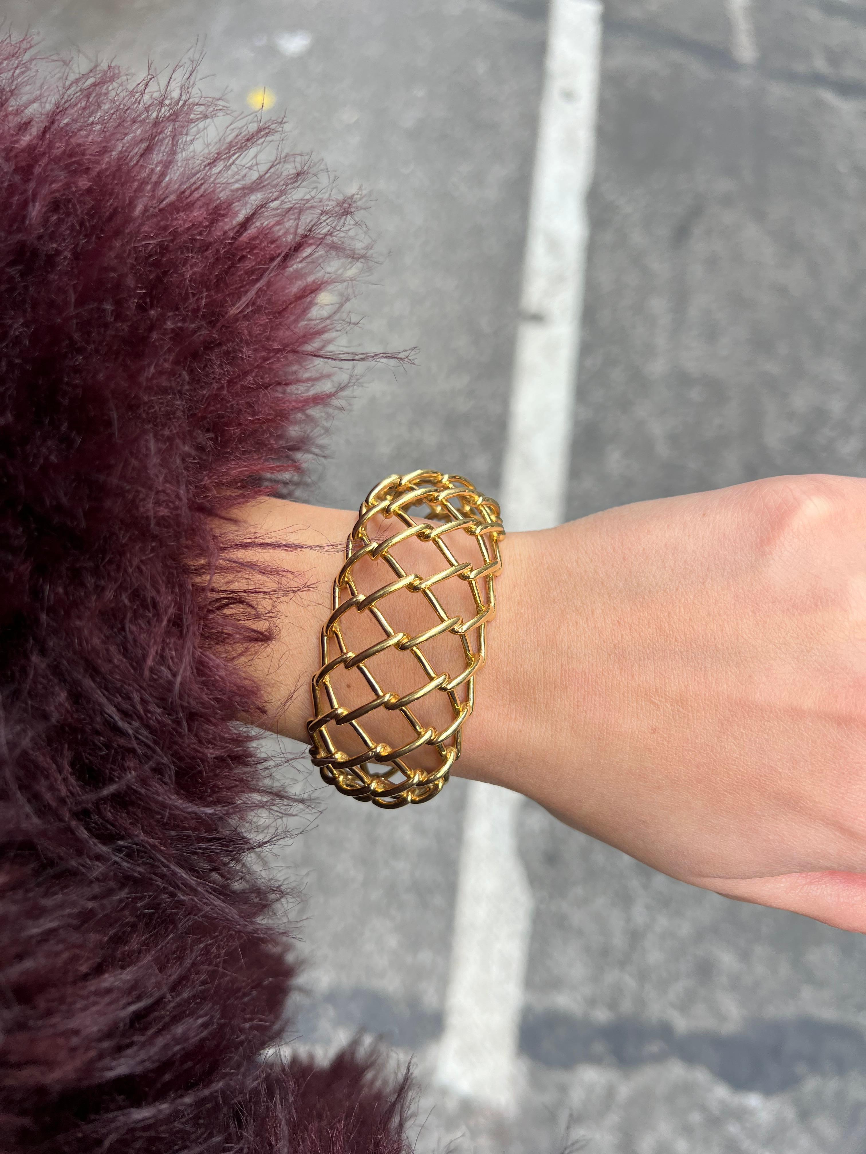 David Webb, manchette cage en or jaune 18 carats en vente 2
