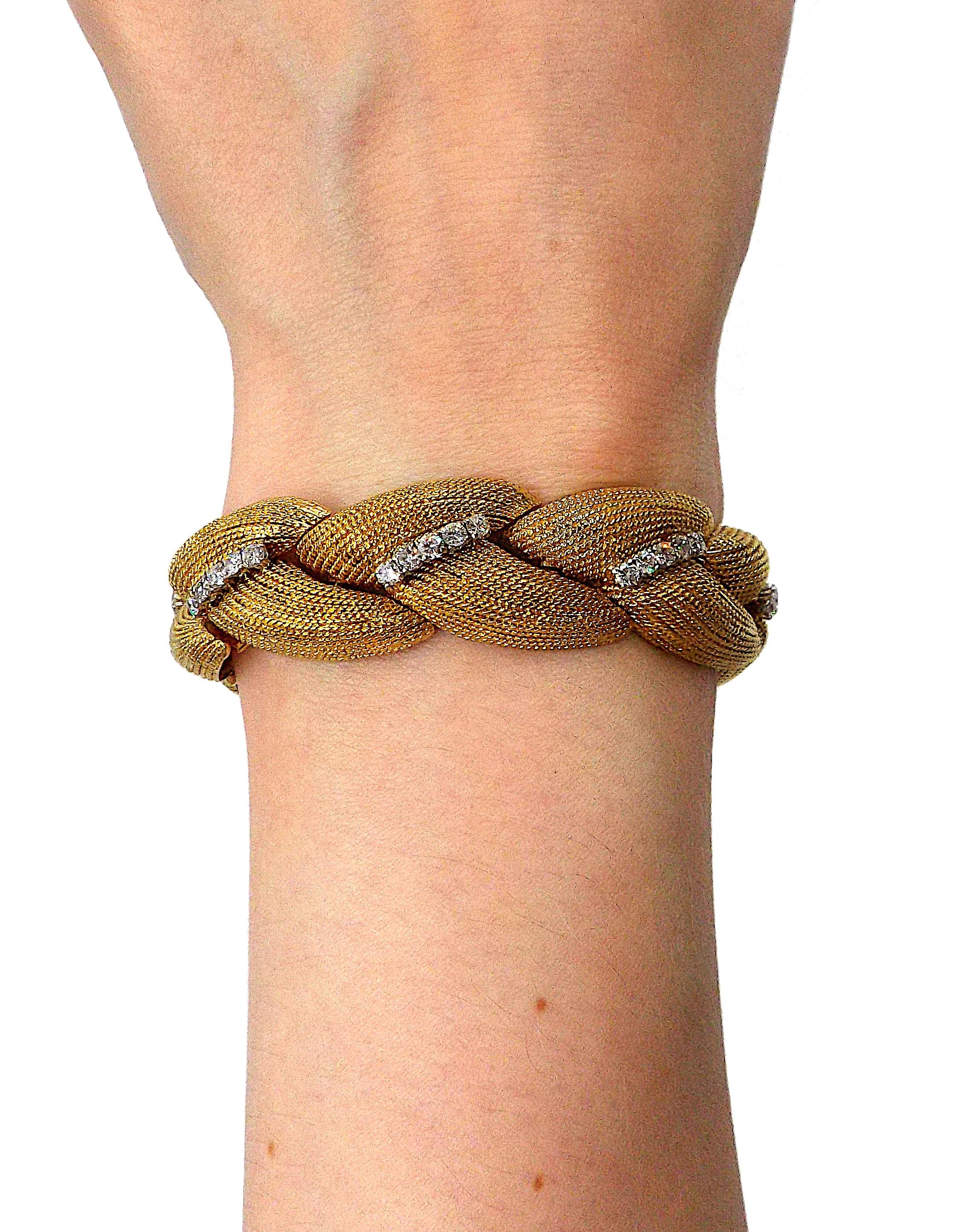 18 Karat Gelbgold Diamant-Armband von David Webb 1