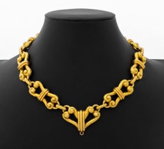 David Webb 18K Yellow Gold Infinity Link Necklace