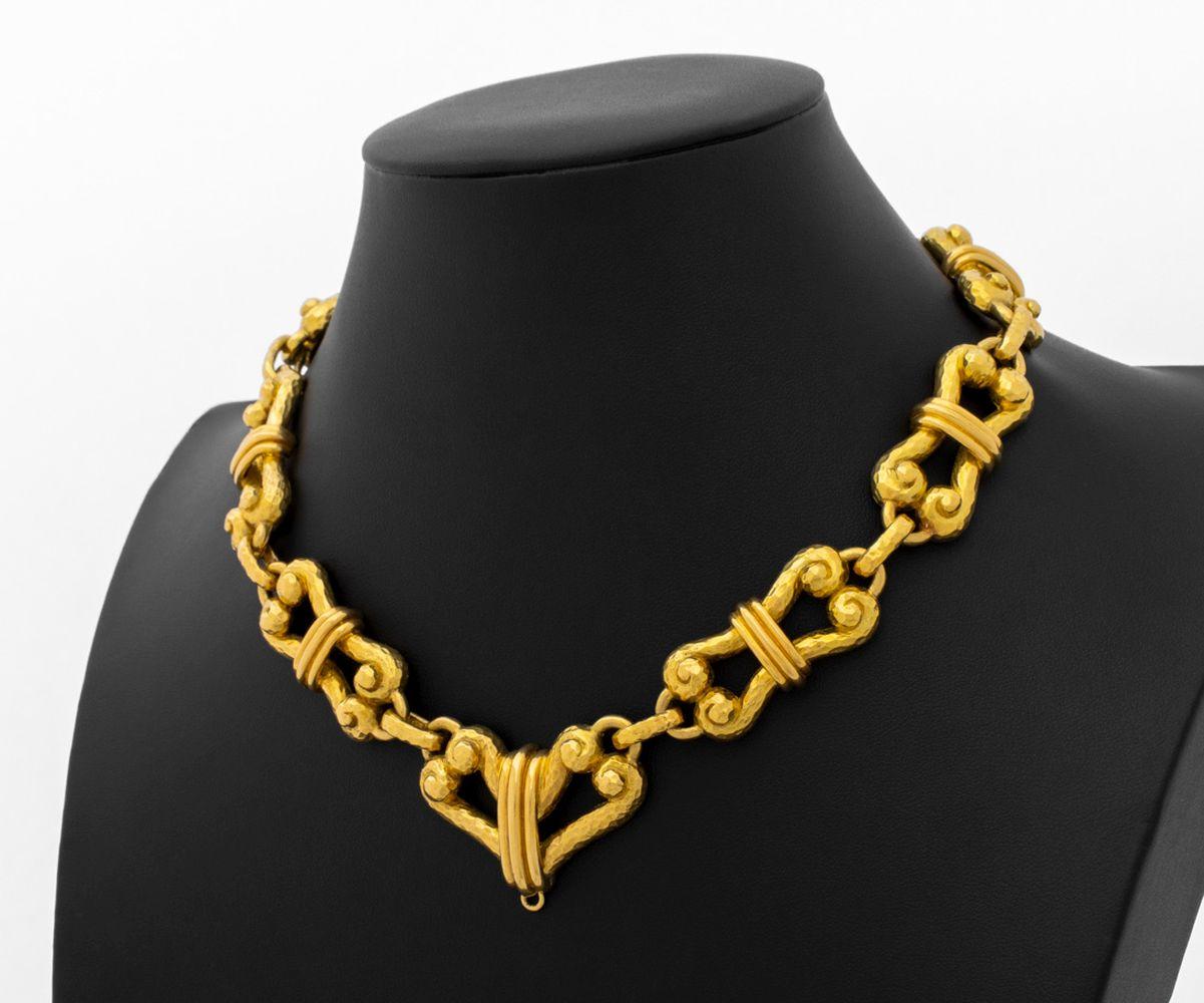 Moderne David Webb - Collier à maillons infinis en or jaune 18 carats en vente