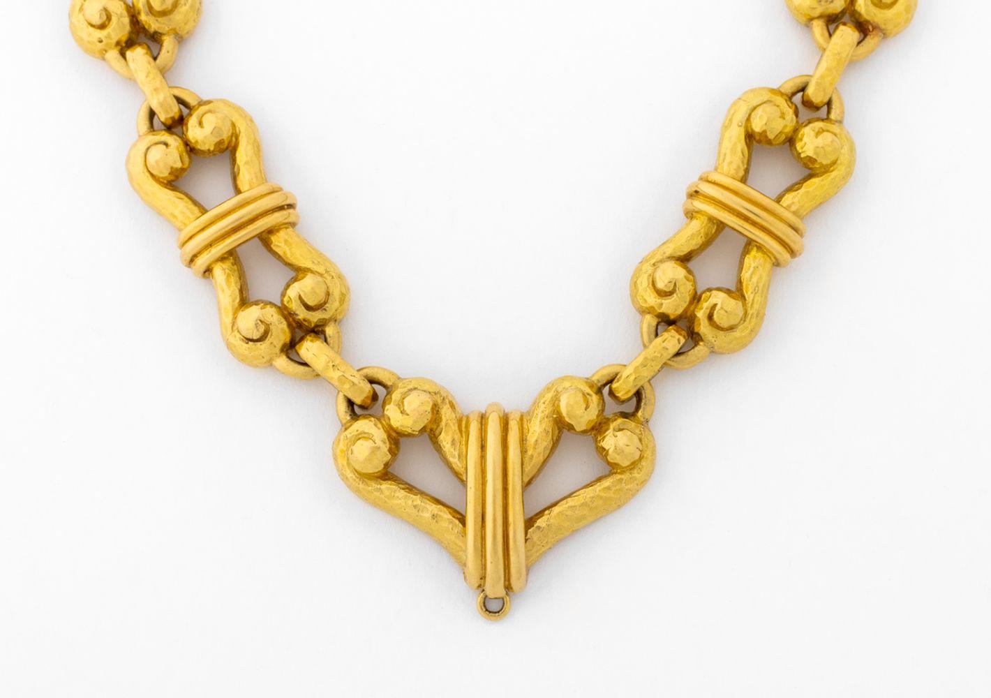 David Webb - Collier à maillons infinis en or jaune 18 carats Bon état - En vente à Queens, NY