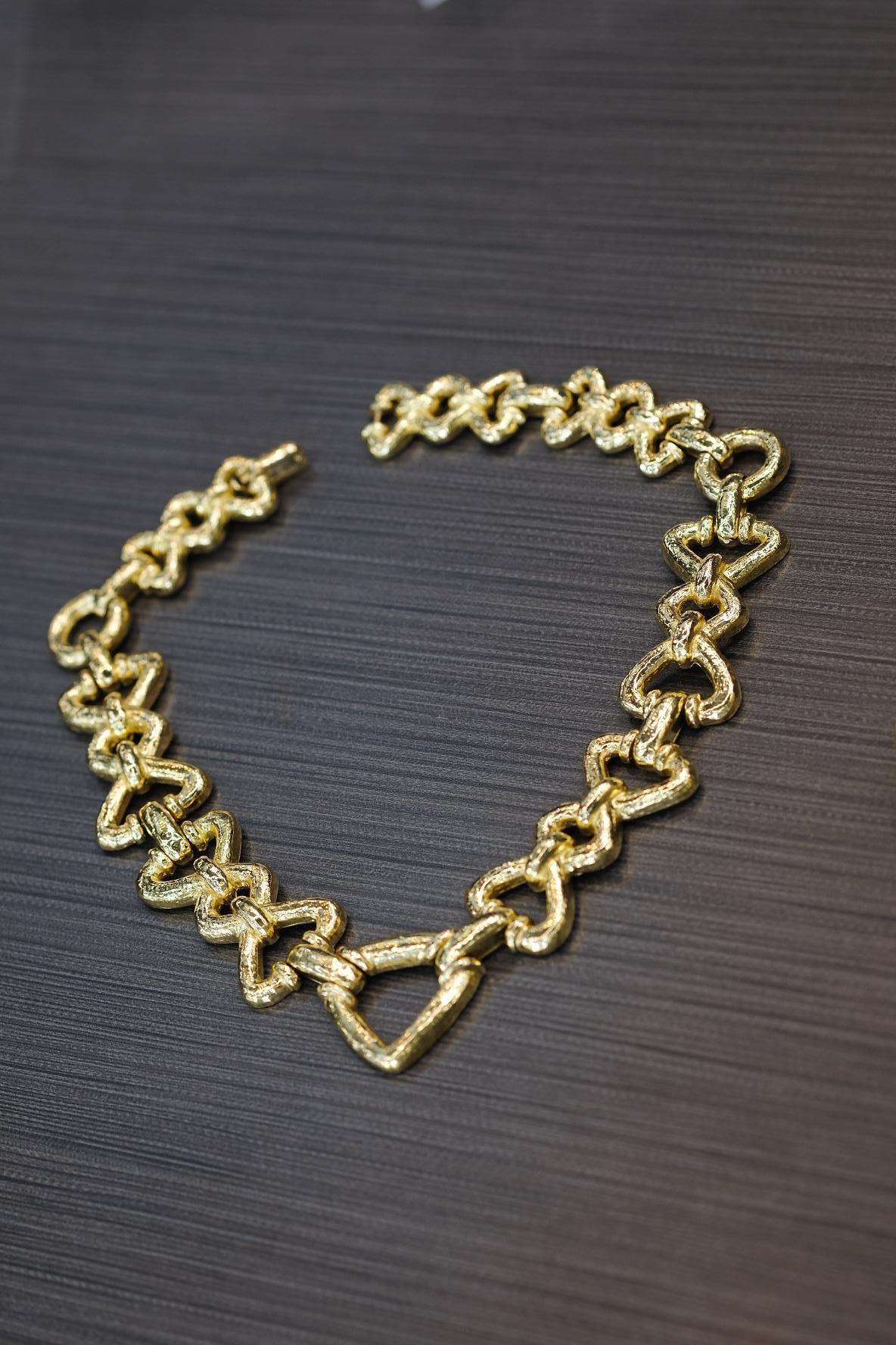 David Webb 18K Yellow Gold Long Chain Link Necklace For Sale 3