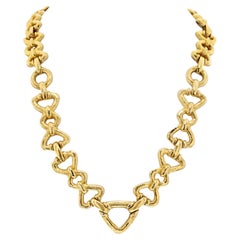 Vintage David Webb 18K Yellow Gold Long Chain Link Necklace