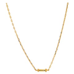 David Webb 18K Yellow Gold Plain Link Chain Necklace