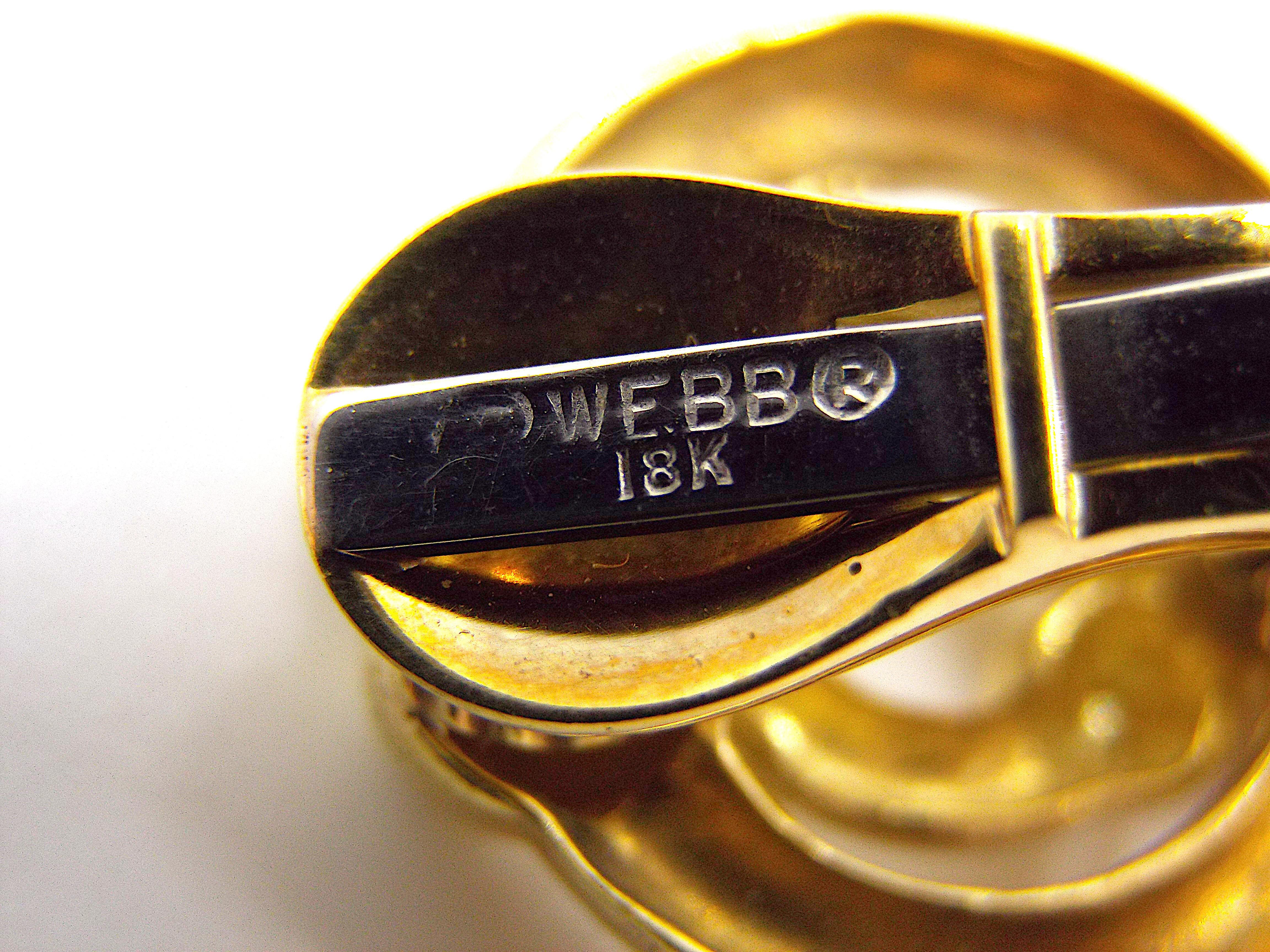 David Webb 18K Gelbgold Scroll-Anhänger-Ohrringe im Zustand „Gut“ im Angebot in New York, NY