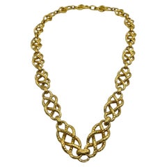 Collar llamativo de eslabones entrelazados de David Webb, en oro amarillo de 18k